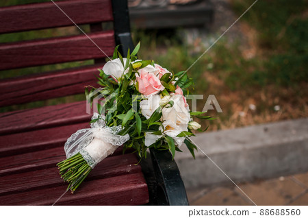 bridal bouquet of white and pink roses bridal bouquet of white and pink roses 88688560