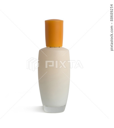White small cosmetic bottle without label isolated on white 88689254