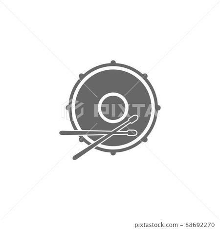 Drum flat design icon illustration template Drum flat design icon illustration template 88692270
