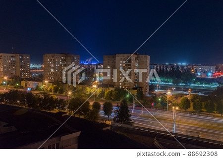Night vew of Kaliningrad city in Russia. Night vew of Kaliningrad city in Russia. 88692308