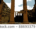Temple Erechtheion with the famous porch of the caryatids instead of columns in the Acropolis 88693379