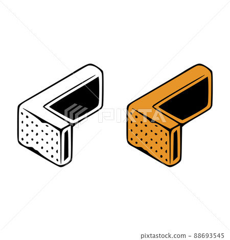 Isometric letter l doodle vector illustration on white background. Letters clip art. Isometric letter l doodle vector illustration on white background. Letters clip art. 88693545