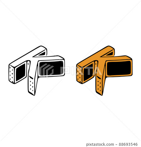 Isometric letter k doodle vector illustration on white background. Letters clip art. Isometric letter k doodle vector illustration on white background. Letters clip art. 88693546