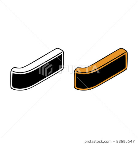 Isometric letter j doodle vector illustration on white background. Letters clip art. Isometric letter j doodle vector illustration on white background. Letters clip art. 88693547