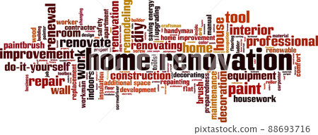 Home renovation word cloud Home renovation word cloud 88693716