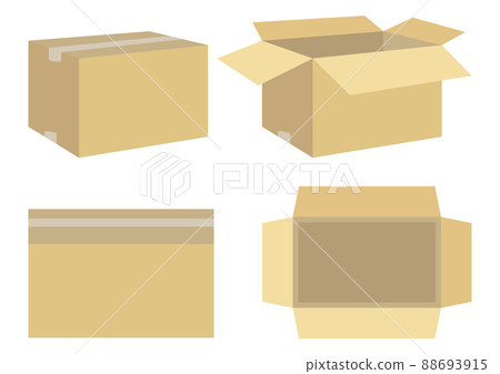 4 種類型的紙板矢量 88693915