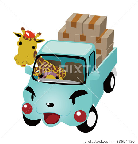 Giraffe carrying luggage 88694456