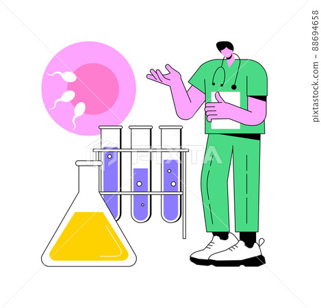 Test tube fertilization abstract concept vector illustration. Test tube baby, in vitro fertilization, petri dish, plant breeder, artificial insemination, egg cell, pregnant woman abstract metaphor. Test tube fertilization abstract concept vector illustration. Test tube baby, in vitro fertilization, petri dish, plant breeder, artificial insemination, egg cell, pregnant woman abstract metaphor. 88694658