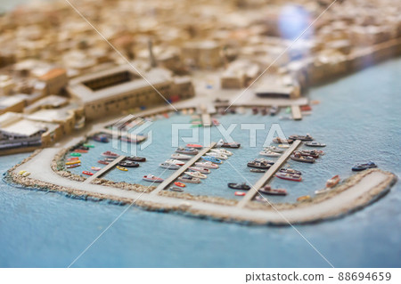 Miniature model of the old city of Israel with all the buildings Miniature model of the old city of Israel with all the buildings 88694659