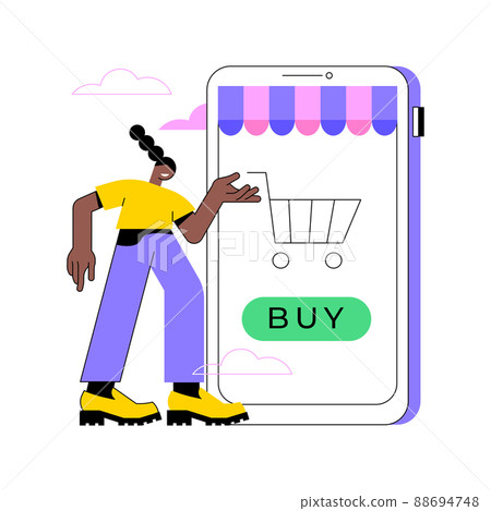 Buy abstract concept vector illustration. Website menu bar, e-commerce business, online shopping, product in stock, retail store, shopping list, user account worldwide delivery abstract metaphor. Buy abstract concept vector illustration. Website menu bar, e-commerce business, online shopping, product in stock, retail store, shopping list, user account worldwide delivery abstract metaphor. 88694748