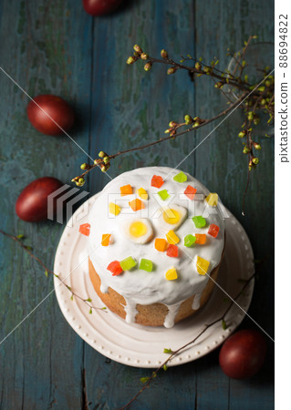 Easter cakes candied fruits and sweets Easter cakes candied fruits and sweets 88694822