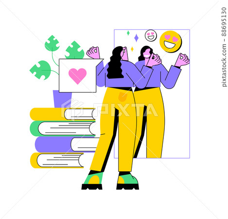 Self-concept abstract concept vector illustration. Positive self-perception, self-concept type, personal image, individual psychology, person definition, beliefs about yourself abstract metaphor. 88695130