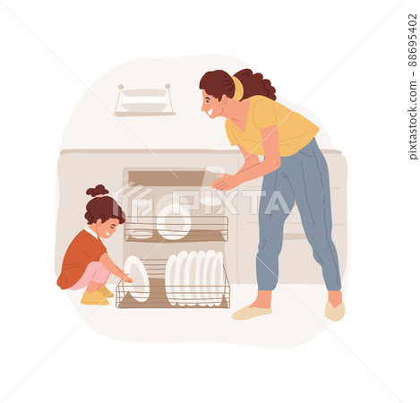 Dishwasher Vector Art & Graphics