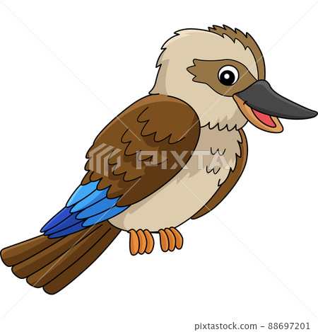 Kookaburra Animal Cartoon Colored Clipart 88697201