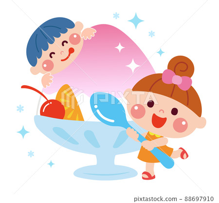 Shaved ice and children Shaved ice and children 88697910