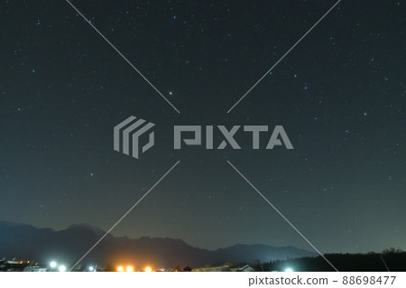 Hakushu-cho, Hokuto City, Spring Triangle above the Southern Alps 88698477