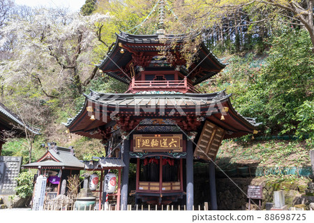 Mizusawa Temple in Spring Hexagonal Double Tower Mizusawa Temple in Spring Hexagonal Double Tower 88698725
