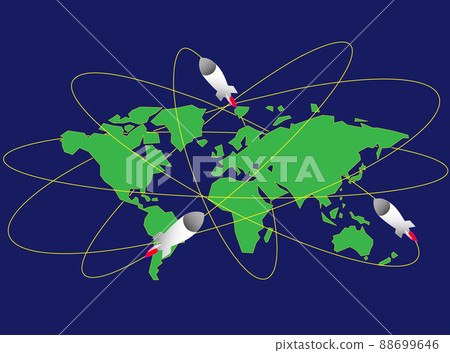 It is an illustration material with the image of war. 88699646