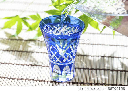 Cold sake and blue maple summer image 88700168