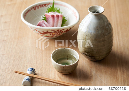Sake poured into the choko 88700618