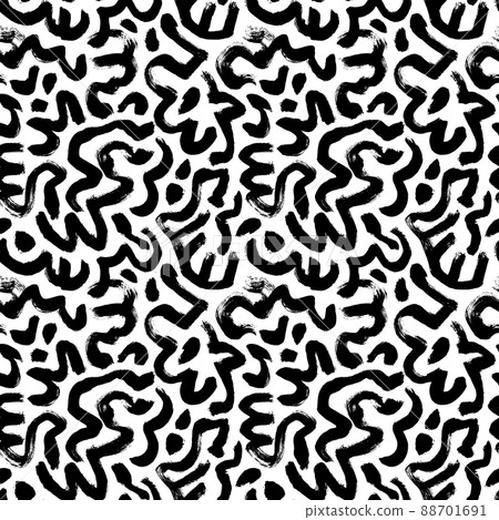 Seamless pattern with hand drawn bold curles. Seamless pattern with hand drawn bold curles. 88701691