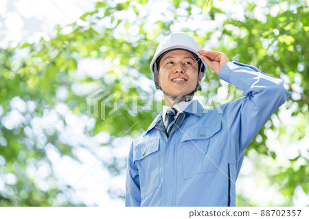 男式工作服中間戶外頭盔 88702357