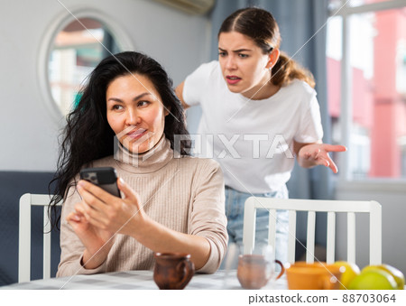 Young female couple having relationship problems Young female couple having relationship problems 88703064