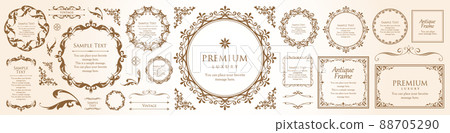 Design material. A set of antique decorative rules. Design material. A set of antique decorative rules. 88705290