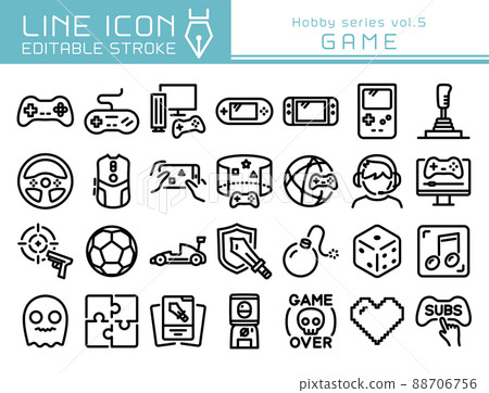 Line icon hobby series vol.5 video game 88706756