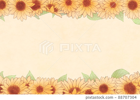 Background material_watercolor style_sunflower Background material_watercolor style_sunflower 88707304