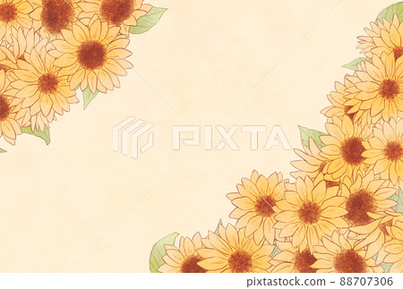 Background material_watercolor style_sunflower Background material_watercolor style_sunflower 88707306