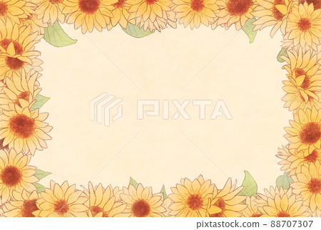 Background material_watercolor style_sunflower Background material_watercolor style_sunflower 88707307