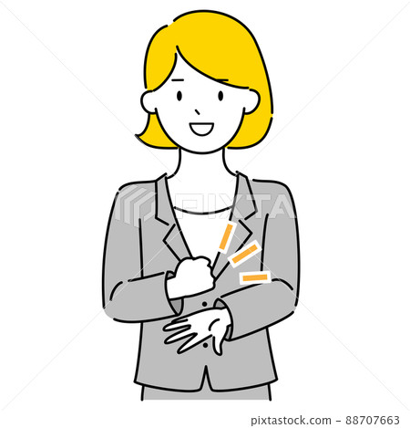 解決問題和拳頭的女性顧問或女商人的插圖素材 88707663