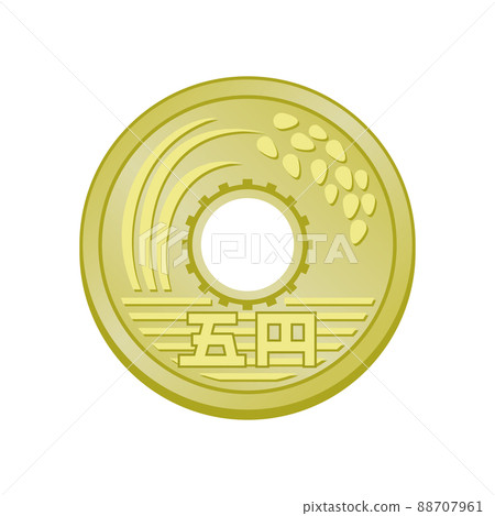 Illustration image of a 5-yen coin Illustration image of a 5-yen coin 88707961