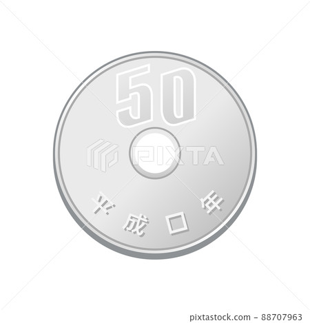 50 日元硬幣的插圖圖像 88707963