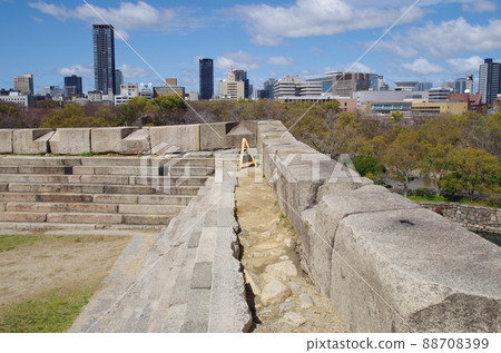 Ishigaki and townscape of Osaka Castle Ishigaki and townscape of Osaka Castle 88708399
