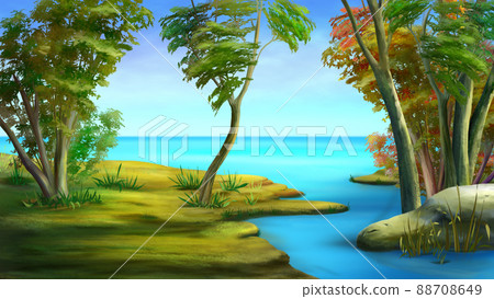 River bank on a sunny day 03 88708649