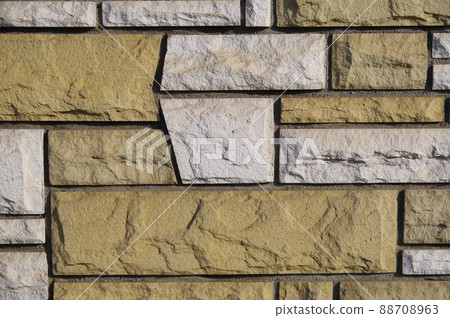 Stone wall brick style clay and beige two colors 1 88708963