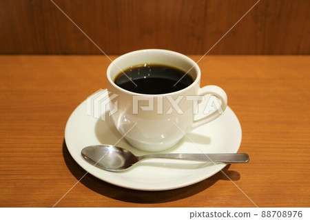 A cup of coffee in an old-fashioned coffee shop 88708976