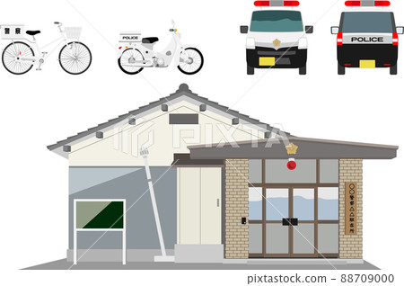 Japanese-style police box set 88709000