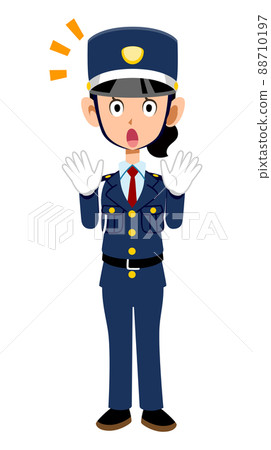 驚訝的女保安 驚訝的女保安 88710197