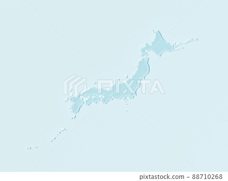Japan map of glass 88710268