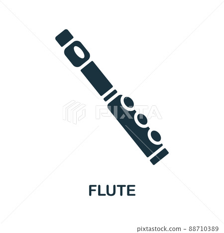 Flute icon. Simple element from musical instruments collection. Creative Flute icon for web design, templates, infographics and more 88710389