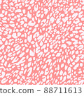 Seamless pattern made of leopard spots skin texture. African animal fur background. Spotted ornament. Vintage style. Good for wrapping, banner, fashion, textile and fabric. 88711613