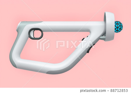 Virtual reality controllers for online and cloud gaming on pink background. 3D rendering of device for augmented reality or VR 88712853