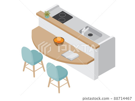 Isometric_counter kitchen Isometric_counter kitchen 88714467