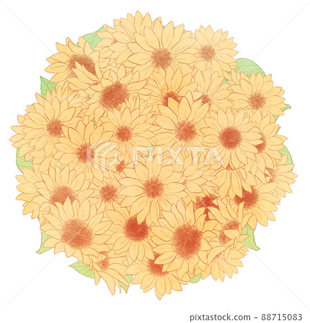 Background material_watercolor style_sunflower Background material_watercolor style_sunflower 88715083