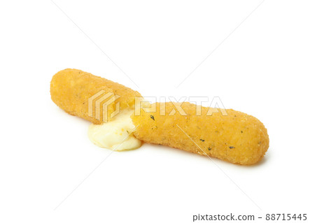 Fried cheese stick isolated on white background 88715445