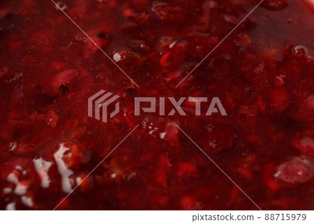 Cranberry sauce all over background, close up Cranberry sauce all over background, close up 88715979