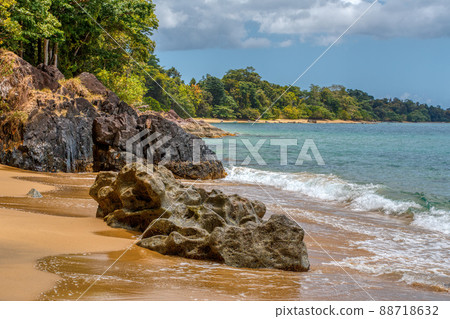 Beautiful view of the coast of Masoala National Park in Madagascar 88718632